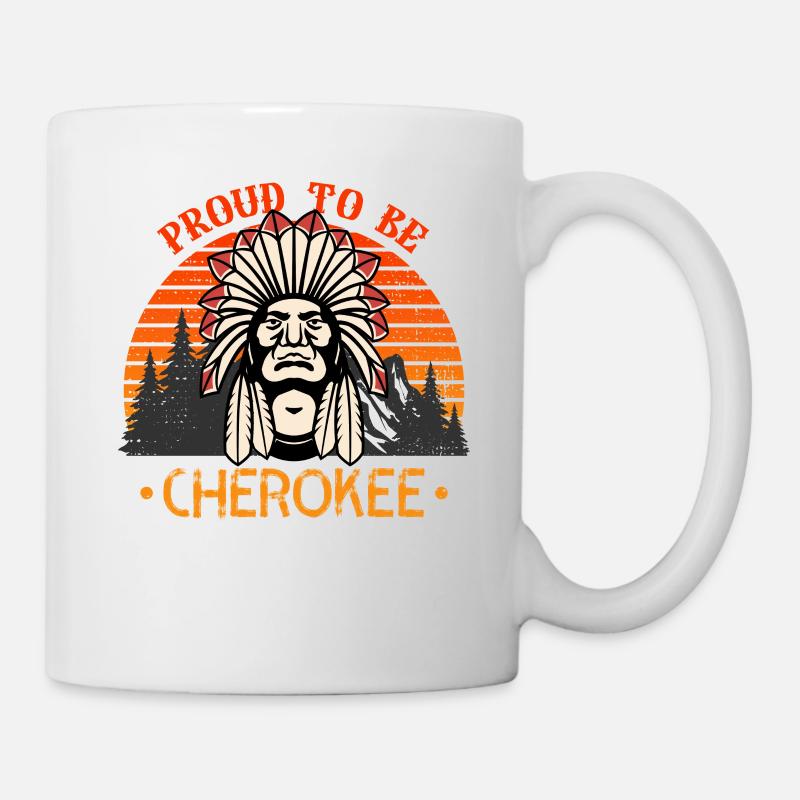 Stolz darauf, Cherokee-Indianer zu sein - Tasse - Weiß