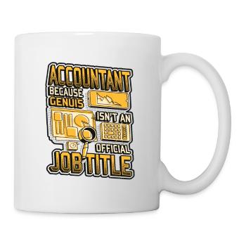Le génie comptable n’est pas un fonctionnaire - Mug blanc - blanc - Droite
