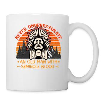 Unterschätze niemals den alten Seminolenmann - Tasse - Weiß - Rechts