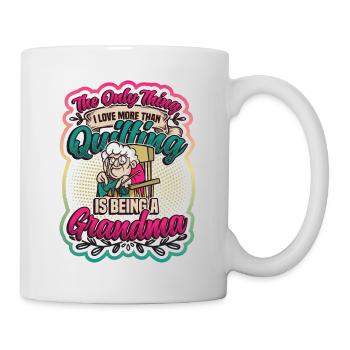 Nähen Quilter Oma Quilten - Tasse - Weiß - Rechts