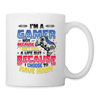 Gamers Have Many Lives Video Games Boys Play - Mug - white - Right