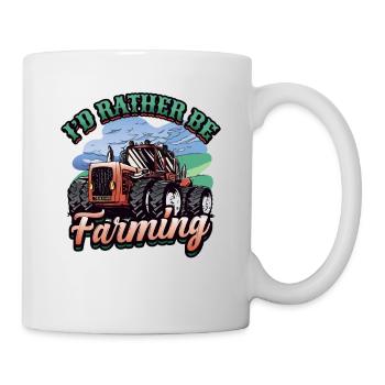 Je préfère être un agriculteur Tracteur Farmer - Mug blanc - blanc - Droite