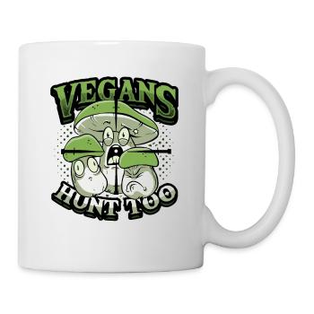 Veganer Jagen Zu Pilzjagd - Tasse - Weiß - Rechts