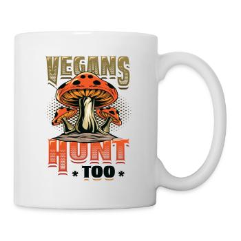 Veganer Jagen Zu Pilzjagd - Tasse - Weiß - Rechts