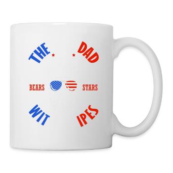 Les meilleurs vêtements Papa 4 juillet Feux d’artifice - Mug blanc - blanc - Droite