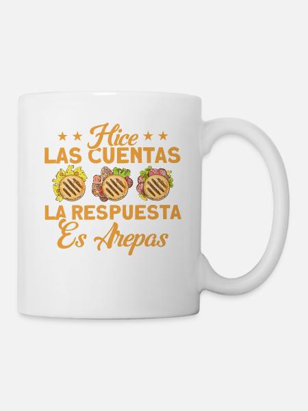 Arepa Essen Liebhaber Kolumbianische Arepa Geschen - Tasse - Weiß