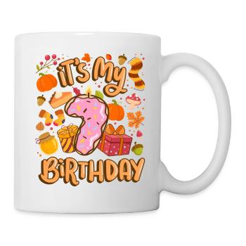It's my 7 birthday autumn maple leaf autumn - Mug - white - Right