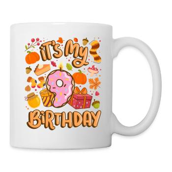 C’est mon 9 anniversaire automne feuille d’érable automne automne - Mug blanc - blanc - Droite