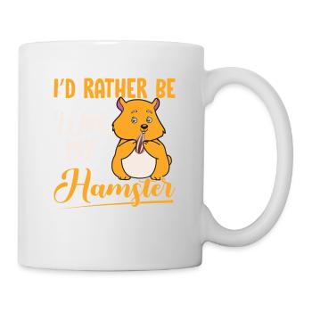 I' d rather be with my hamster - Mug blanc - blanc - Droite