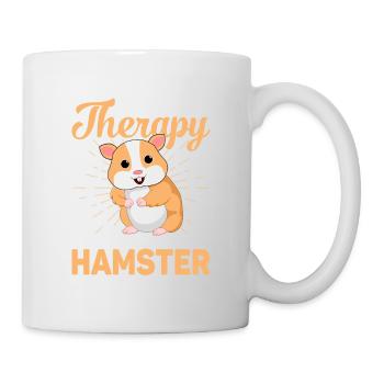 Ich brauche keine Therapie, ich brauche nur meinen Hamster - Tasse - Weiß - Rechts