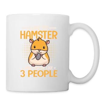 ICH MAG KAFFEE MEIN HAMSTER & VIELLEICHT 3 PERSONEN - Tasse - Weiß - Rechts