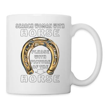 HUFEISEN SEARCH WOMAN WITH HORSE - Tasse - Weiß - Rechts