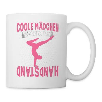 Handstände Turnerin Damen Mädchen Turner Kopfüber - Tasse - Weiß - Rechts