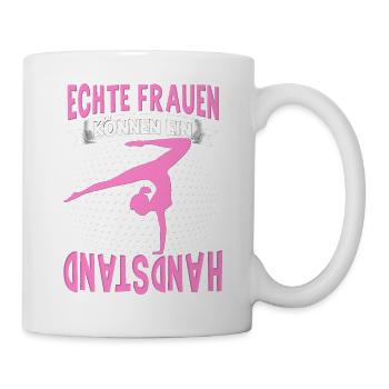 Handstände Turnerin Damen Mädchen Turner Kopfüber - Tasse - Weiß - Rechts