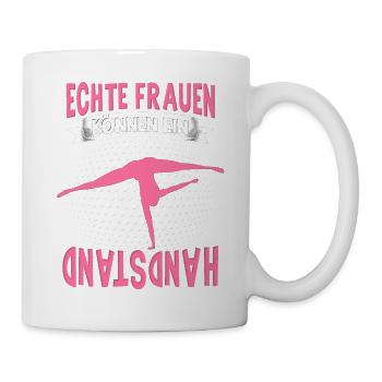 Handstände Turnerin Damen Mädchen Turner Kopfüber - Tasse - Weiß - Rechts