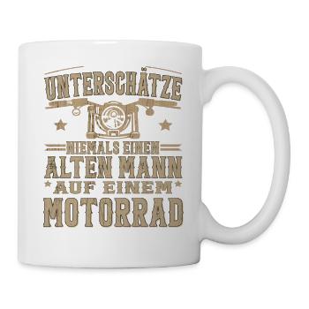 Motorsport Motorradfahrer Biker Motorrad - Tasse - Weiß - Rechts