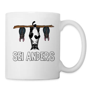 Lustige Katzen Sei Anders Be Different Schwarze - Tasse - Weiß - Rechts