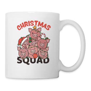 Schwein Weihnachtsbaum Christmas Squad Schweine - Tasse - Weiß - Rechts