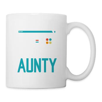 Leveled Up to Aunty Gamer Aunt Gaming Auntie Famil - Tasse - Weiß - Rechts