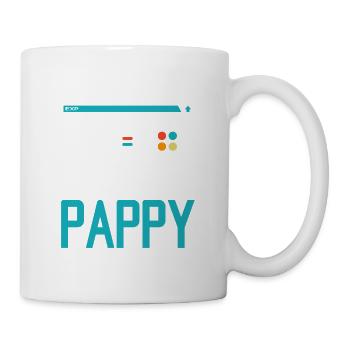 Leveled Up to Pappy Gamer Dad Gaming Daddy Family - Mug - white - Right