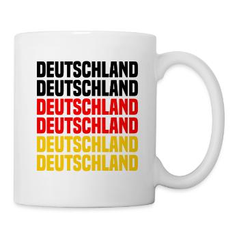 Auf Geht's Deutschland Kämpfen & Siegen - Tasse - Weiß - Rechts