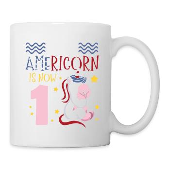 Cette Americorn est maintenant 1 Poney Licorne 4 juillet - Mug blanc - blanc - Droite