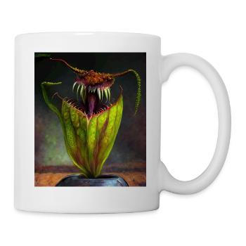 Funny Graphic Pitcher Plant Art Cool Nepenthes - Mug - white - Right