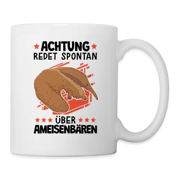 Redet spontan über Ameisenbär Ameisenfresser - Tasse - Weiß - Rechts