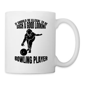 Bowling Skittles Gift Bowling Ball Kegel Bowler - Mug - white - Right