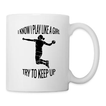Handball Femme Handball Joueuse Femme Handball Joueuse - Mug blanc - blanc - Droite