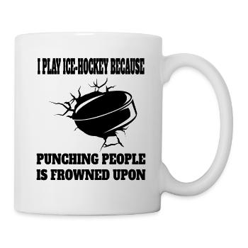 Équipe de hockey sur glace hockey sur glace cadeau de sports d’hiver - Mug blanc - blanc - Droite