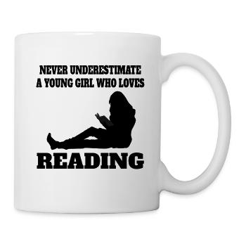 Lesen Frau Bücher Buchliebhaber Mädchen Buch Leser - Tasse - Weiß - Rechts