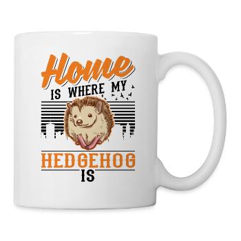 La maison est l’endroit où se trouve mon hérisson - Mug blanc - blanc - Droite