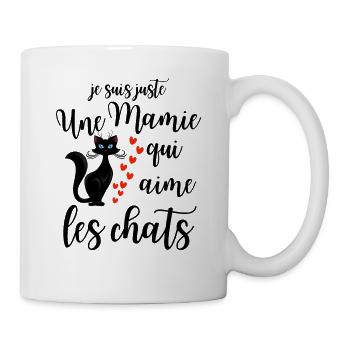 T-shirt Humour femme chat - Mug blanc - blanc - Droite