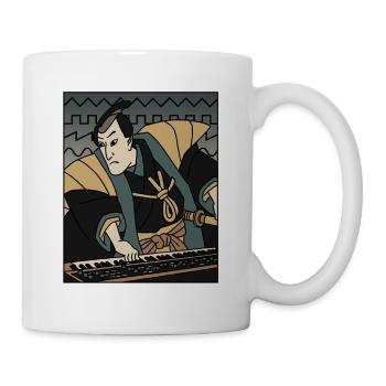 Synthé Techno Musique Funny Samurai Synthétiseur - Mug blanc - blanc - Droite