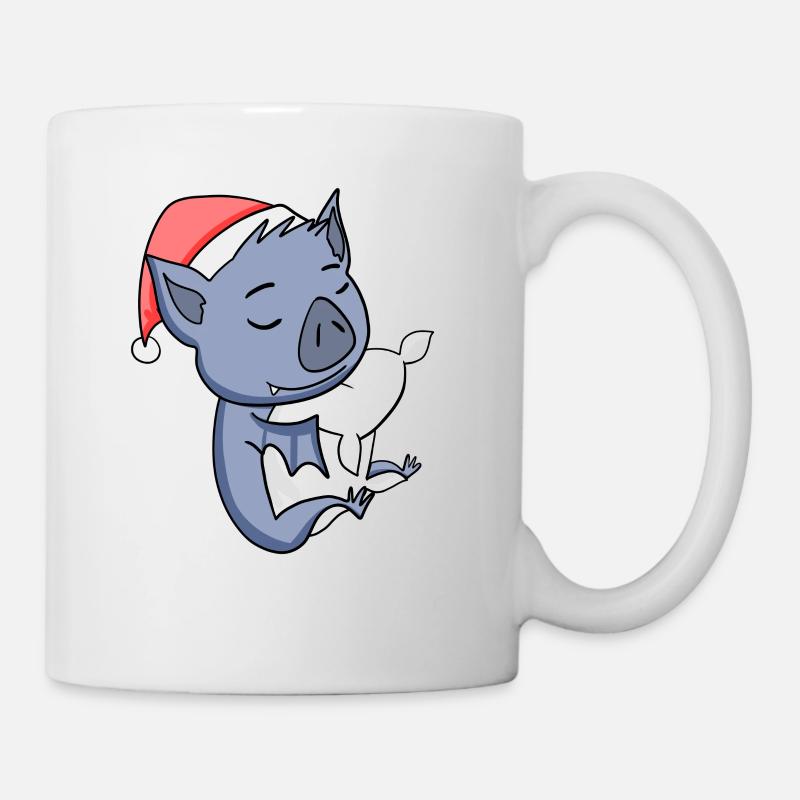 Fledermaus Weihnachten - Tasse - Weiß