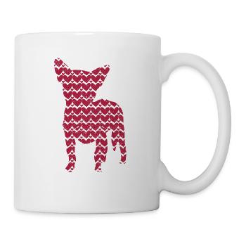 Heart Dog Lovers Chihuahua Puppy Saint-Valentin - Mug blanc - blanc - Droite