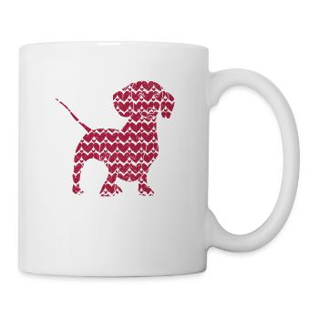Heart Dog Lovers Dachshund Puppy Saint-Valentin - Mug blanc - blanc - Droite