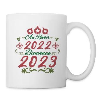 au revoir 2022 bienvenue 2023 cadeau bonne année. - Mug blanc - blanc - Droite