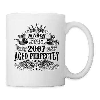 2007 | March Aged Perfectly 2007 birthday gift - Mug - white - Right