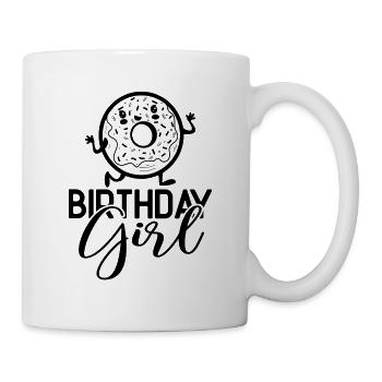 Birthday Girl Funny Donut - Tasse - Weiß - Rechts
