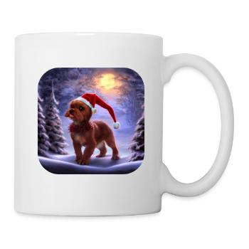 Motif de Noël chiot mignon - Mug blanc - blanc - Droite