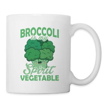 Broccoli Is My Spirit Vegetable Veggie Broccolies - Tasse - Weiß - Rechts