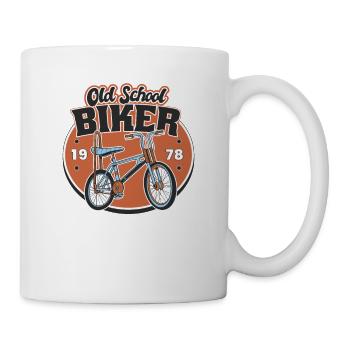 Old School Biker 1978. 45th birthday - Mug - white - Right