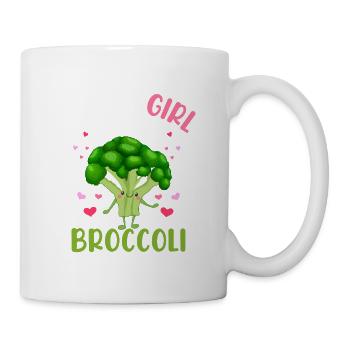 Juste une fille qui aime le brocoli Brocolies Vegetabl - Mug blanc - blanc - Droite