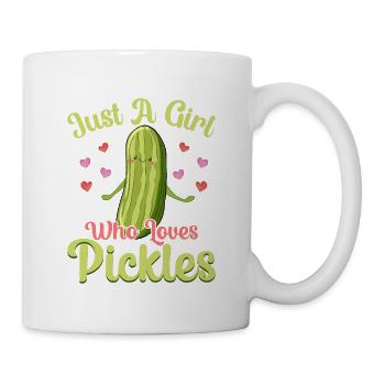 Juste une fille qui aime les cornichons Cornichon au concombre - Mug blanc - blanc - Droite