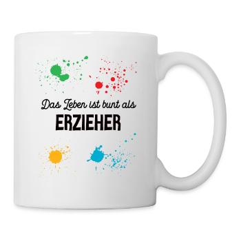 Erzieher Pädagoge Kindergarten Kindergärtner - Tasse - Weiß - Rechts