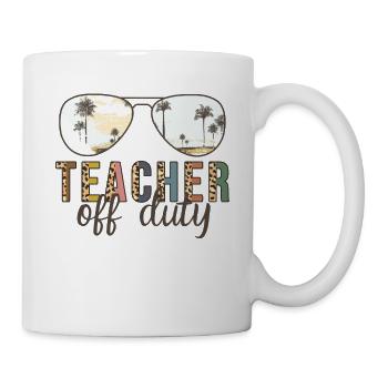 Cute Teacher Leopard Print Globe First Day of - Mug - white - Right