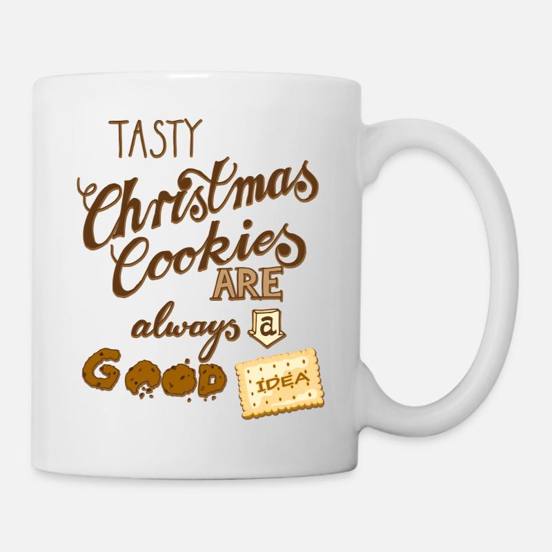 Les biscuits de Noël savoureux sont toujours une bonne idée - Mug blanc - blanc