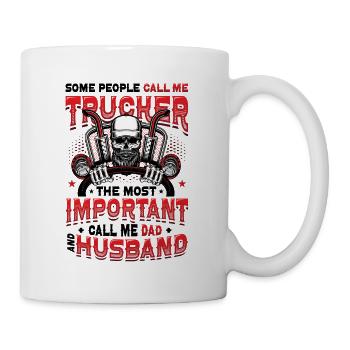 Trucker Husband Truck Driver Dad - Tasse - Weiß - Rechts
